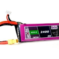 Hacker RC-Akku LiPo 2400 MAh 7.4 V 20C TopFuel ECO-X MTAG - Akkus