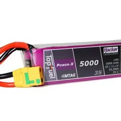 Hacker RC-Akku LiPo 5000 MAh 11.1 V 35C Topfuel Power-X MTAG - Akkus