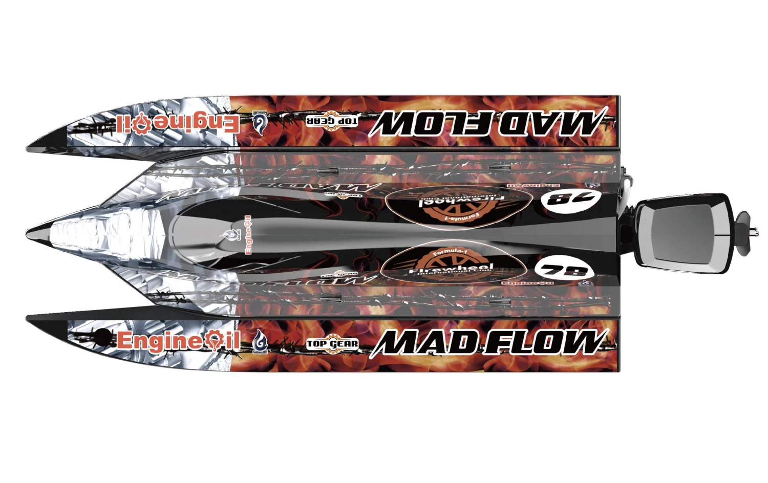 Amewi Speedboot Mad Flow V3 Formel 1 3S Brushless ARTR - RC Schiffe 4 Amewi Speedboot Mad Flow V3 Formel 1 3S Brushless ARTR - RC Schiffe – Bild 2