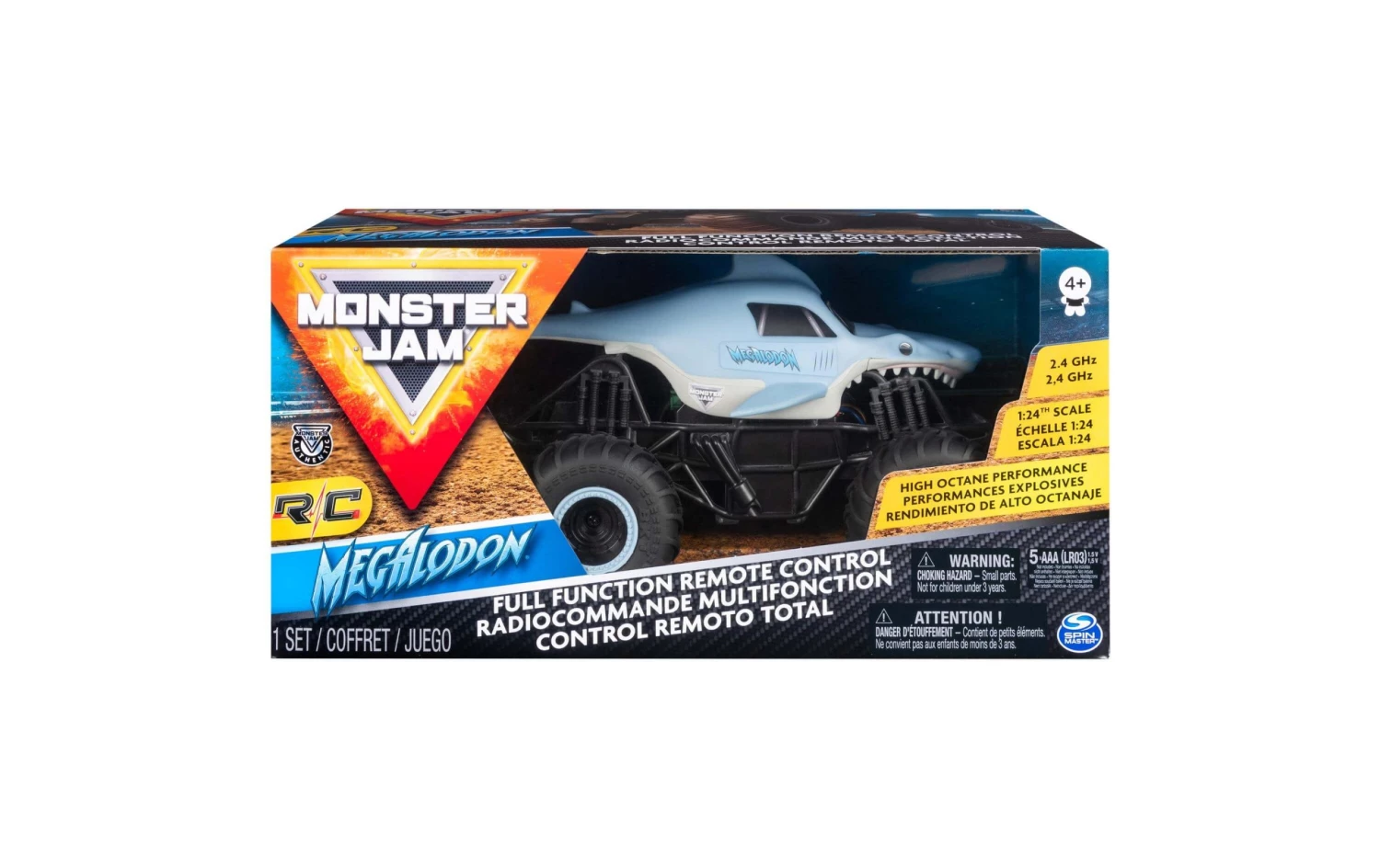 Spinmaster Spielzeug R/C Monster Jam Megalodon 1:24 - On-Road Modelle 4 Spinmaster Spielzeug R/C Monster Jam Megalodon 1:24 - On-Road Modelle – Bild 2