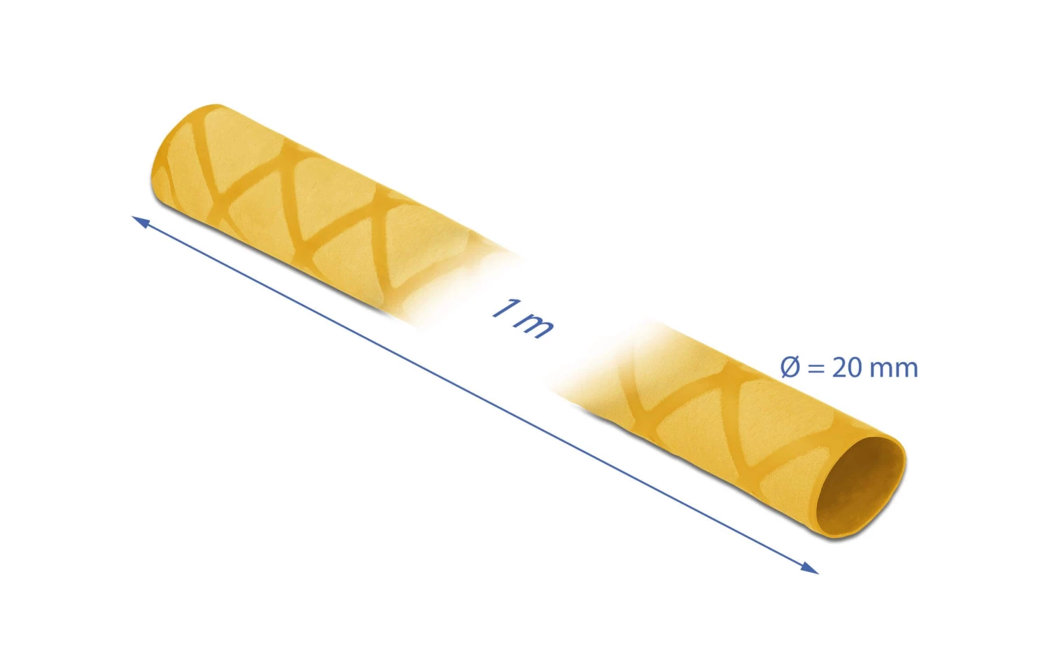 DeLock Schrumpfschlauch X-Muster Rutschfest 1 M X 20 Mm Gelb - Werkstoffe 4 DeLock Schrumpfschlauch X-Muster Rutschfest 1 M X 20 Mm Gelb - Werkstoffe – Bild 2