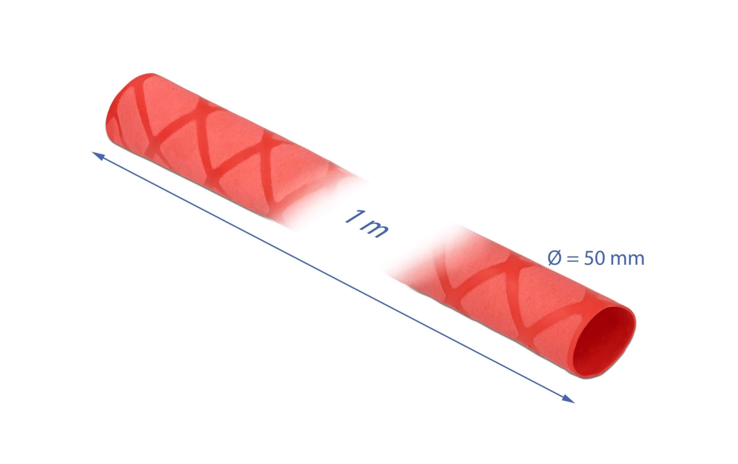 DeLock Schrumpfschlauch X-Muster Rutschfest 1 M X 50 Mm Rot - Werkstoffe 4 DeLock Schrumpfschlauch X-Muster Rutschfest 1 M X 50 Mm Rot - Werkstoffe – Bild 2