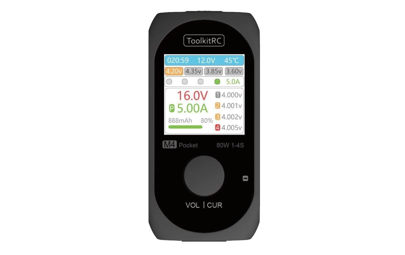 ToolkitRC Ladegerät M4 Pocket, DC, 80W, 1-4S - Akkus 3 ToolkitRC Ladegerät M4 Pocket, DC, 80W, 1-4S - Akkus