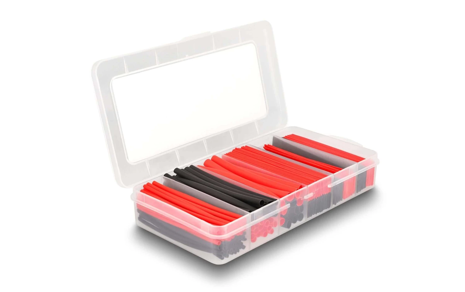 DeLock Schrumpfschlauch Sortimentsbox, Schwarz/rot, 196-teilig - Werkstoffe 3 DeLock Schrumpfschlauch Sortimentsbox, Schwarz/rot, 196-teilig - Werkstoffe