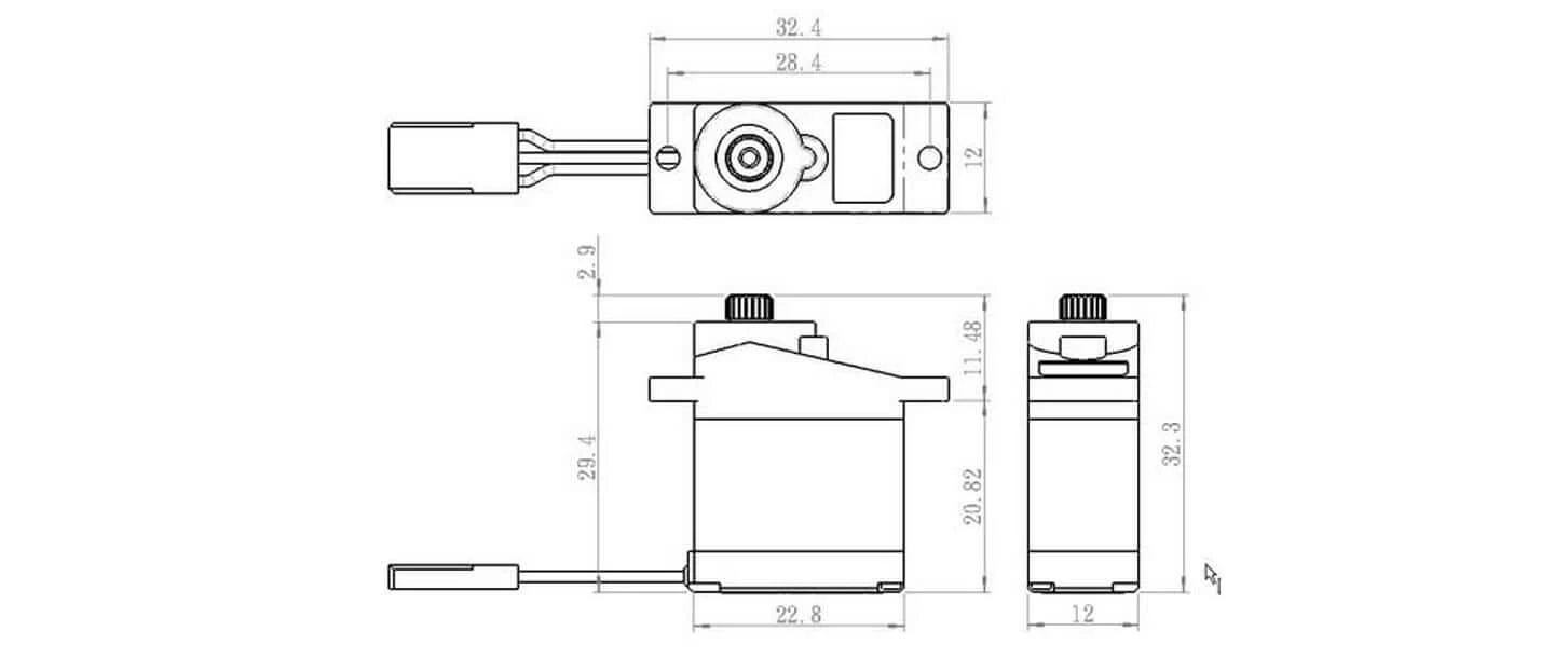 Savöx Micro Servo SH-0255MG+ Digital, Metall-Getriebe, 3.9 Kg - Servo ⋅ Kreisel 5 Savöx Micro Servo SH-0255MG+ Digital, Metall-Getriebe, 3.9 Kg - Servo ⋅ Kreisel – Bild 3