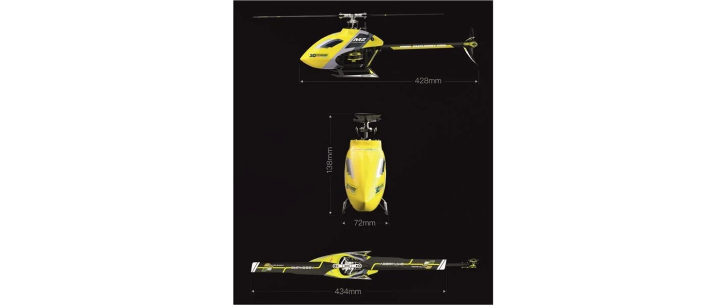 OMPHobby Helikopter M2 EVO Rot, BNF - Helikopter Ersatzteile 4 OMPHobby Helikopter M2 EVO Rot, BNF - Helikopter Ersatzteile – Bild 2